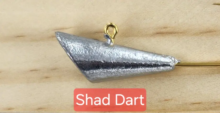A close up of the shad dart